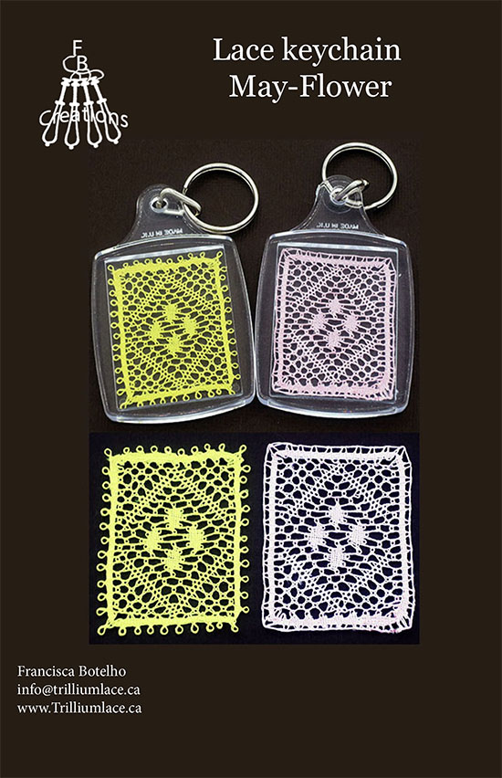 Porte-clés en dentelle-Fleur de Mai